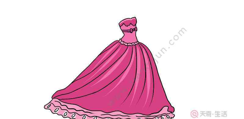 芭比简笔画 芭比公主裙子的简笔画画法 芭比公主裙子的简笔画