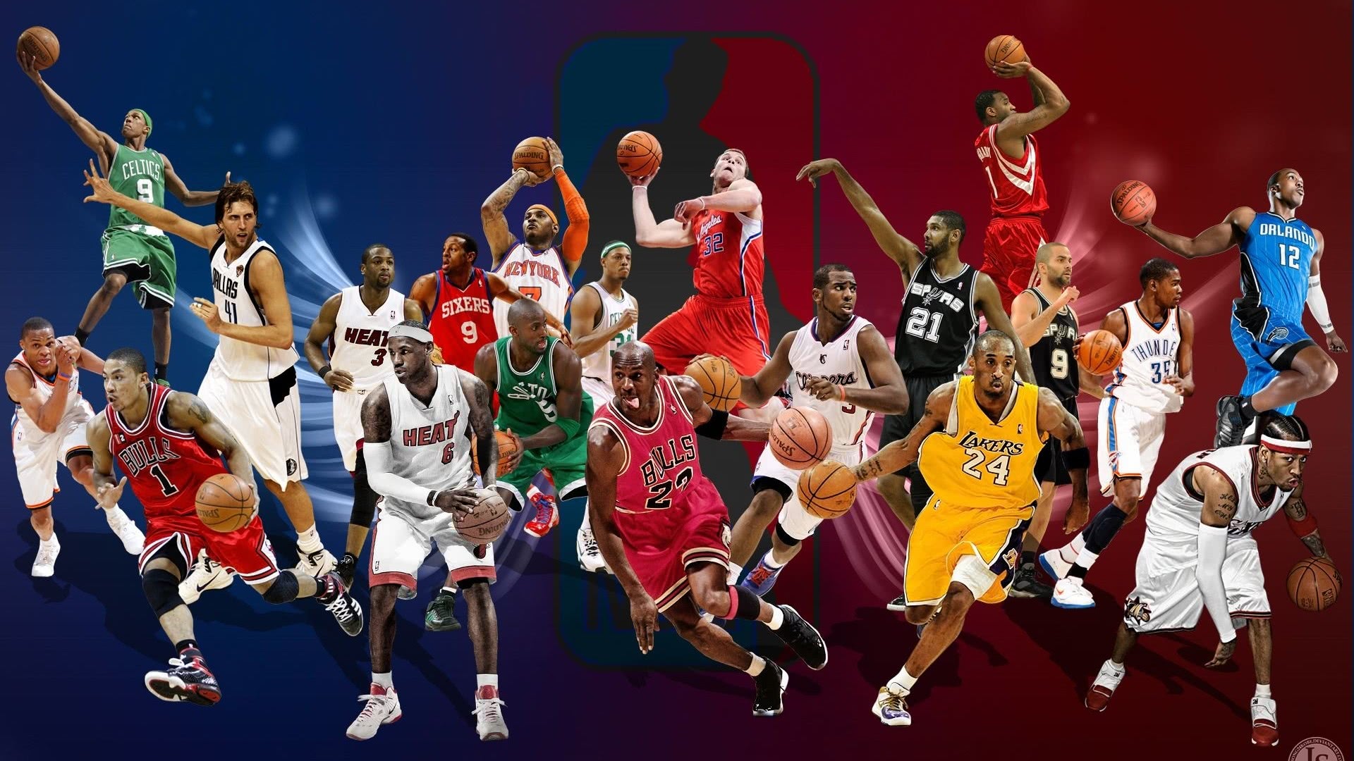 模拟NBA最强黑白大战，最强黑人阵容对阵白人阵容，谁能夺冠？