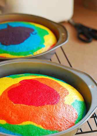 彩虹蛋糕图片 手把手教你制作彩虹蛋糕 用美食来唤醒味蕾的春天