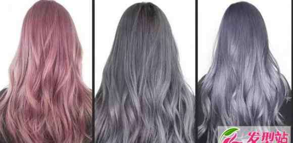 烟灰色头发图片 今年最流行的三款发色 李子红烟灰色宝石蓝